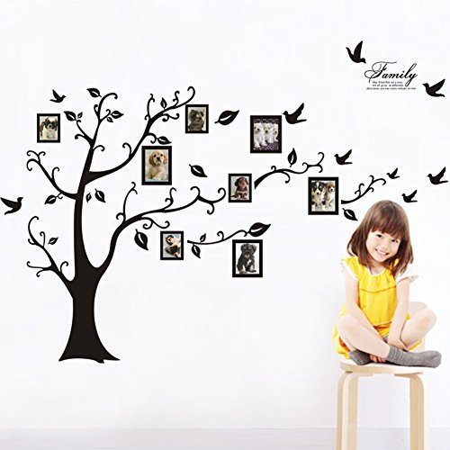 0717630814326 - FECEDY REMOVABLE MEMORY TREE PHOTO WALL STICKERS DIY ART WALL DECOR FOR LIVING ROOM
