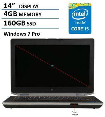0717753019981 - DELL LATITUDE E6420 PREMIUM-BUILT 14.1-INCH BUSINESS LAPTOP (INTEL CORE I5 2.5GHZ WITH 3.2G TURBO FREQUENCY, 4G RAM, 160G SSD, WINDOWS 7 PROFESSIONAL 64-BIT (CERTIFIED REFURBISHED)