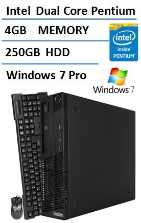 0717753020970 - LENOVO IBM THINKCENTRE BUSINESS PREMIUM DESKTOP PC SMALL FORM FACTOR (SFF), INTEL PENTIUM DUAL-CORE CPU 2.6GHZ, 4GB DDR3 RAM, 250GB HDD, DVD, WINDOWS 7 PROFESSIONAL (CERTIFIED REFURBISHED)