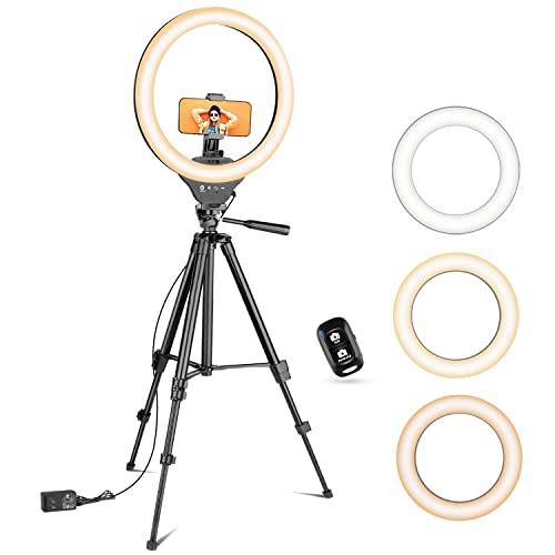 0717935687960 - AUREDAY 14 PROFESSIONAL RING LIGHT WITH STAND AND PHONE HOLDER, MAKEUP CIRCLE LIGHTING FOR VIDEO RECORDING, RINGLIGHT WITH TRIPOD AND REMOTE FOR TIKTOK, COMPATIBLE WITH CAMERAS,IPHONE,SAMSUNG, ETC.