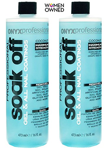 ONYX PROFESSIONAL SOAK OFF COCONUT SCENTED SHELLAC & GEL NAIL POLISH REMOVER  16OZ, 2 PIECE - GTIN/EAN/UPC 717937035219 - Product Details - Cosmos