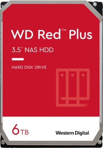 0718037884318 - WD - RED PLUS 6TB INTERNAL SATA NAS HARD DRIVE FOR DESKTOPS