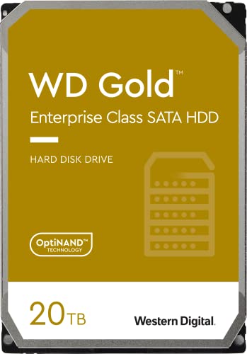 0718037891026 - WESTERN DIGITAL 20TB WD GOLD ENTERPRISE CLASS SATA INTERNAL HARD DRIVE HDD - 7200 RPM, SATA 6 GB/S, 512 MB CACHE, 3.5 - WD201KRYZ
