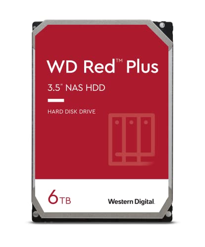 0718037899800 - WESTERN DIGITAL 6TB WD RED PLUS NAS INTERNAL HARD DRIVE HDD - 5400 RPM, SATA 6 GB/S, CMR, 256 MB CACHE, 3.5 -WD60EFPX