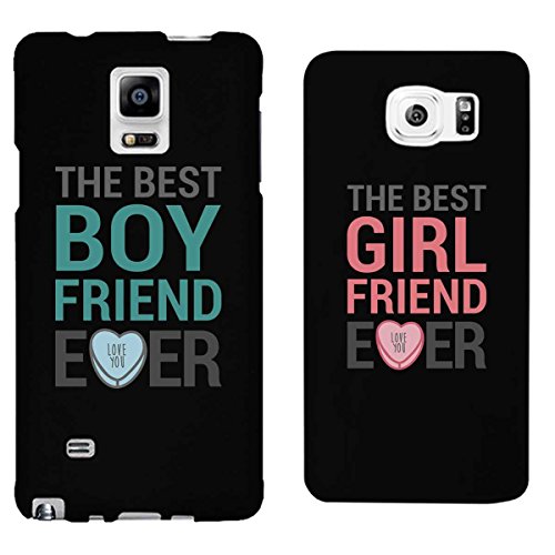 0718088140074 - 365 PRINTING BEST GIRLFRIEND AND BOYFRIEND EVER BLACK MATCHING COUPLE PHONE CASES VALENTINE'S DAY GIFTS HIS GALAXY NOTE 4 HERS GALAXY S6