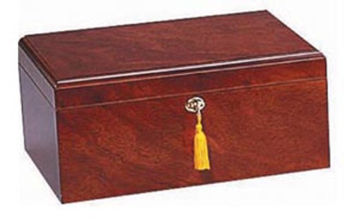 0718122377985 - QUALITY IMPORTERS MILANO 75-100 CIGAR HUMIDOR, ROSEWOOD