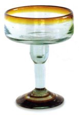 0718122815364 - MEXICAN GLASS MARGARITA AMBER RIM