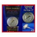 0718122825554 - 3 RIVER COUNTRY (RC-T3 F/C) DUAL RANGE ADJUSTABLE F & C BBQ GRILL, SMOKER THERMOMETER (50 TO 550 F