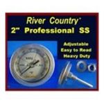0718122826254 - 2 RIVER COUNTRY PREMIUM (RC-T2SS) ADJUSTABLE BBQ, GRILL, SMOKER THERMOMETER
