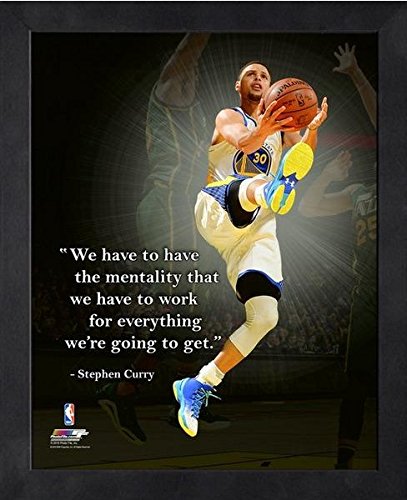 0718196622288 - STEPHEN CURRY GOLDEN STATE WARRIORS NBA PROQUOTES® PHOTO (SIZE: 17 X 21) FRAMED
