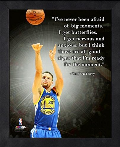 0718196627665 - STEPHEN CURRY GOLDEN STATE WARRIORS NBA PROQUOTES® PHOTO (SIZE: 12 X 15) FRAMED