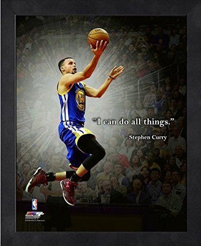 0718196630368 - STEPHEN CURRY GOLDEN STATE WARRIORS NBA PROQUOTES® PHOTO FRAMED (9 X 11)