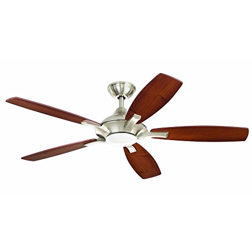 0718212144251 - HOME DECORATORS PETERSFORD 52 IN. BRUSHED NICKEL LED CEILING FAN