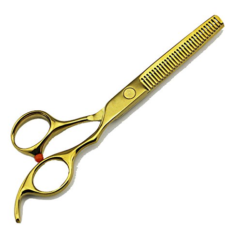 0718399677481 - PASSION PROFESSIONAL HAIR CUTTING SCISSORS SHEARS (TEETH THINNING SCISSORS) 6.0 INCH (GOLD)