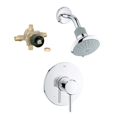 0718426117676 - GROHE K35010-35015R-001-2 CONCETTO SHOWER COMBINATION WITH ROUGH-IN, CHROME,,, STARLIGHT CHROME