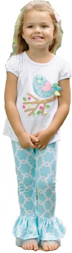 0718540216644 - MUD PIE BABY-GIRLS NEWBORN LITTLE CHICK TOP AND PANTS, MULTI, 6-9 MONTHS