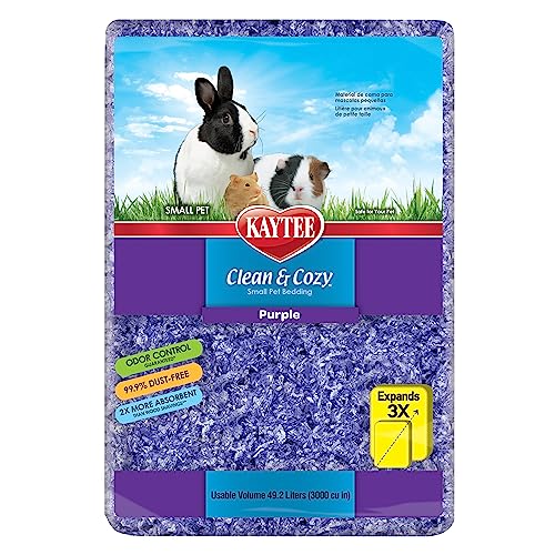 0071859006956 - KAYTEE CLEAN & COZY PURPLE BEDDING FOR GUINEA PIGS, RABBITS, HAMSTERS, GERBILS AND CHINCHILLAS, 49.2 LITER