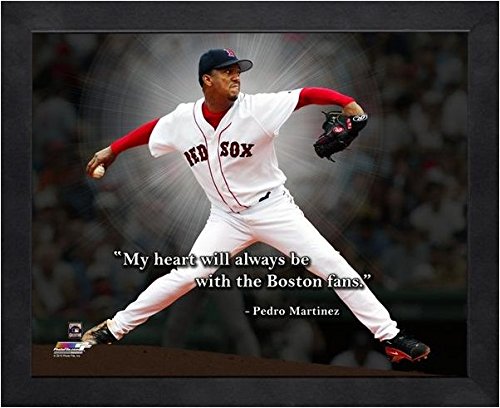 0718598172763 - PEDRO MARTINEZ BOSTON RED SOX MLB PRO QUOTES PHOTO (SIZE: 9 X 11) FRAMED
