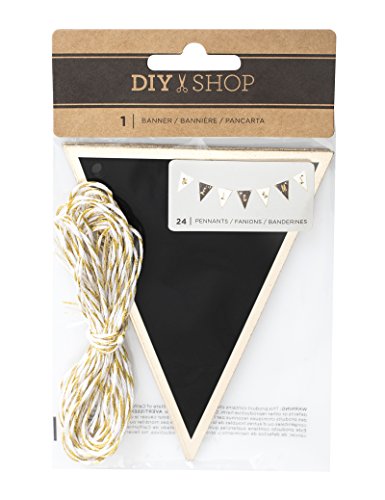 0718813708975 - AMERICAN CRAFTS MOTION DIY 3 GOLD FOIL CHALKBOARD BANNERS 24 PIECE
