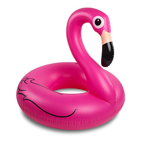 0718856155309 - BIGMOUTH INC PINK FLAMINGO POOL FLOAT, INFLATES TO OVER 4FT. WIDE