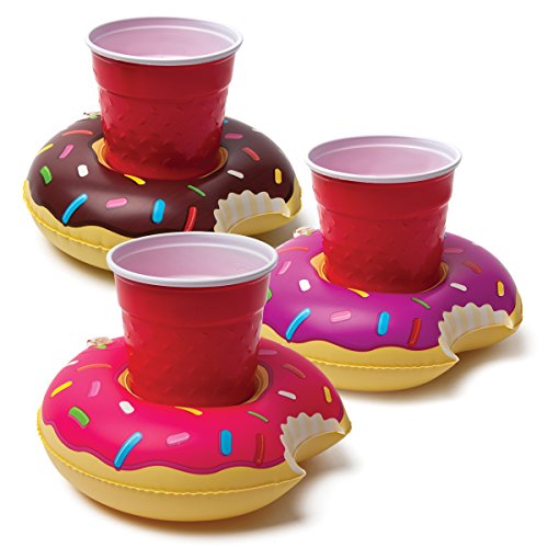 0718856157020 - BIGMOUTH INC. INFLATABLE POOL PARTY DRINK FLOATS - DONUTS 3 PACK!