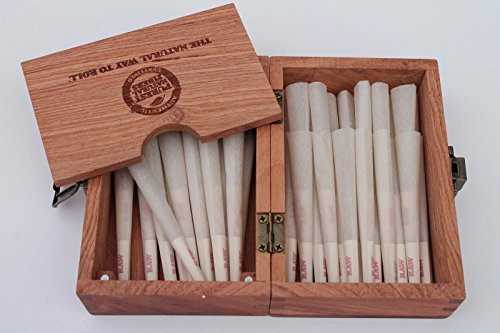 0719040972849 - RAW ORGANIC 1 1/4 PURE HEMP PRE-ROLLED CONES WITH FILTER 50 PACK WITH NEW RAW BOX