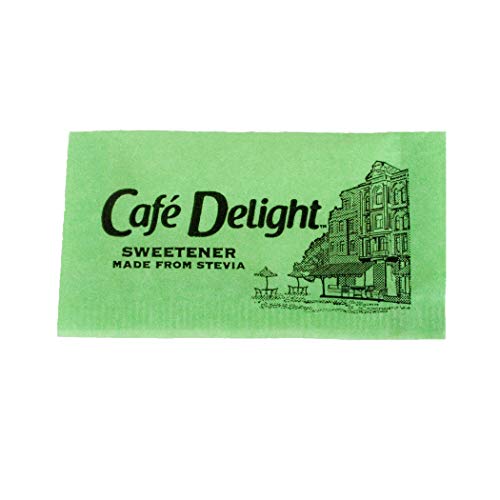0719098111023 - CAFÉ DELIGHT ZERO CALORIE SWEETENER PACKETS WITH STEVIA, ERYTHRITOL SWEETENER, SUGAR SUBSTITUTE, SUGAR ALTERNATIVE, STEVIA PACKETS, GREEN SWEETENER, 1, 000 PACKETS