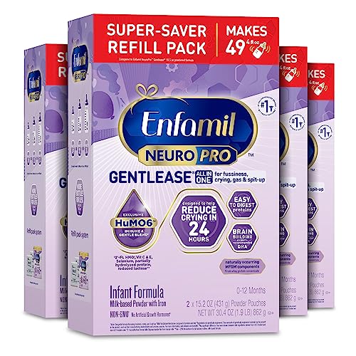 0719165821862 - ENFAMIL NEUROPRO GENTLEASE BABY FORMULA, BRAIN AND IMMUNE SUPPORT WITH DHA, CLINICALLY PROVEN TO REDUCE FUSINESS, GAS, CRYING IN 24 HOURS, NON-GMO, POWDER REFILL BOX, 30.4 OZ (PACK OF 4)