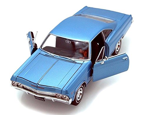 0719279384178 - WELLY 1965 65 CHEVROLET IMPALA SS 396 DIECAST MODEL BLUE 1/24 SCALE 22417