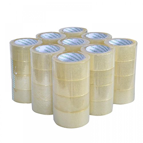 0719279590081 - PRODUCTS SEALING GLUE AND FIXED,36 ROLLS BOX CARTON SEALING PACKING PACKAGING TAPE 2X110 YARDS(330' FT) WITH CLEAR