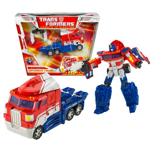 0719283589767 - HASBRO YEAR 2006 TRANSFORMERS CLASSIC SERIES VOYAGER CLASS 7 INCH TALL ROBOT ACTION FIGURE - AUTOBOT LEADER OPTIMUS PRIME WITH SMOKESTACKS THAT CHANGE TO LASER CANNON AND WIND VANE THAT CHANGE TO ION BLASTER (VEHICLE MODE: RIG TRUCK)
