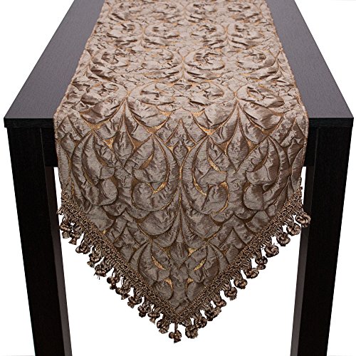 0719294401782 - SHERRY KLINE CANYON EMBOSSED TABLE RUNNER, 13 X 90, BRONZE, 12 PIECE