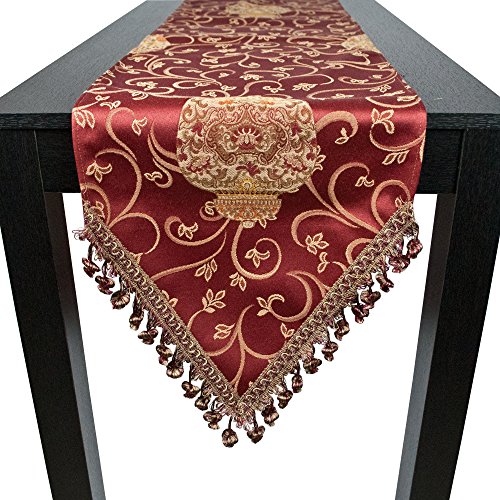 0719294412788 - SHERRY KLINE AMPHORA RED TABLE RUNNER MULTICOLORED,13 X 90