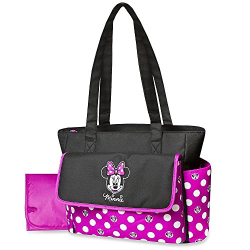 0719363622582 - DISNEY MINNIE MOUSE DIAPER BAG & CHANGING PAD - POLKA DOTS, LIGHTWEIGHT TRAVEL T