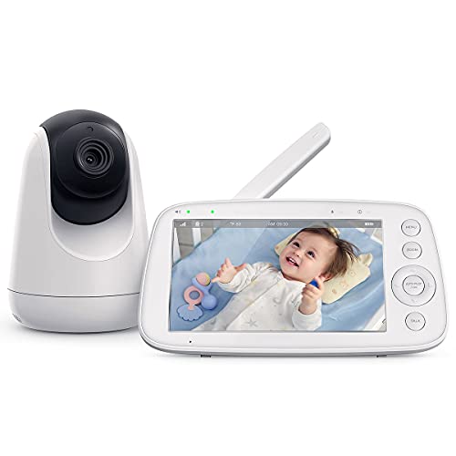 0719710548091 - SWIPESMITH BABY MONITOR, 5 720P VIDEO BABY MONITOR WITH PAN-TILT-ZOOM CAMERA, AUDIO AND VISUAL MONITORING, 2-WAY TALK, 4500MAH RECHARGEABLE BATTERY, INFRARED NIGHT VISION AND THERMAL MONITOR