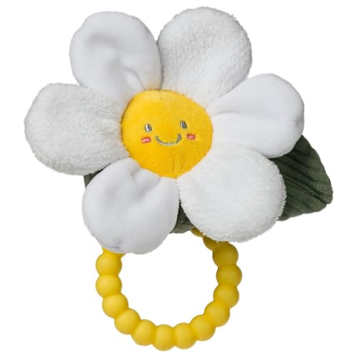 0719771442406 - MARY MEYER SWEET SOOTHIE SOFT BABY RATTLE WITH TEETHER RING, 5-INCHES, DAISY