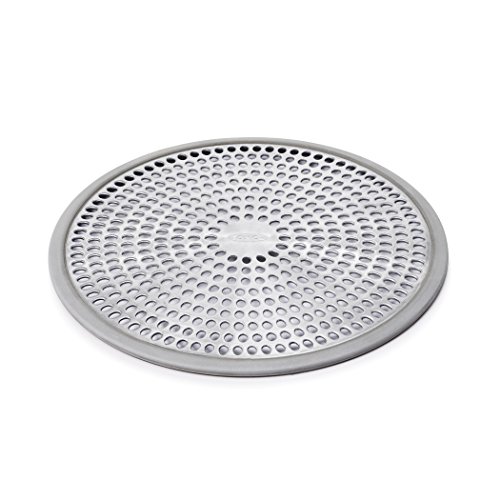 0719812028811 - OXO GOOD GRIPS EASY CLEAN SHOWER STALL DRAIN PROTECTOR - STAINLESS STEEL & SILICONE
