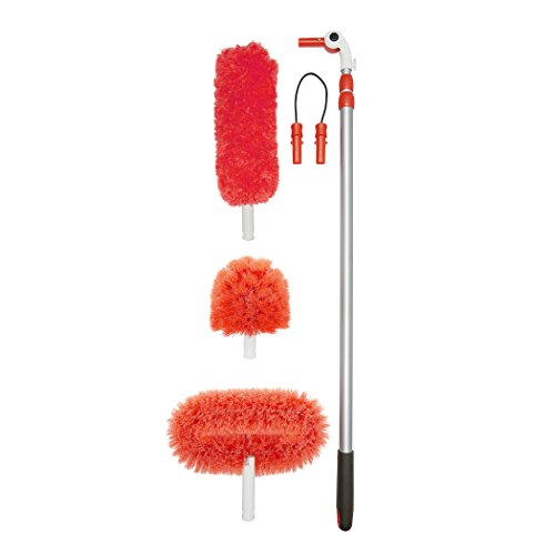 0719812048376 - OXO GOOD GRIPS 3-IN-1 EXTENDABLE MICROFIBER LONG REACH DUSTER WITH INTERCHANGEABLE HEADS, 8 FT