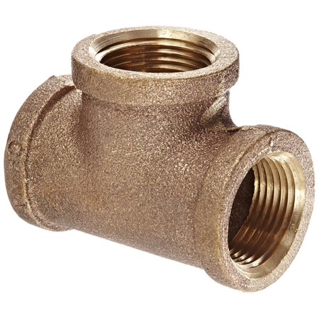 0719852917656 - ANDERSON METALS 38101 RED BRASS PIPE FITTING, TEE, 3/4 X 3/4 X 3/4 FEMALE PIPE
