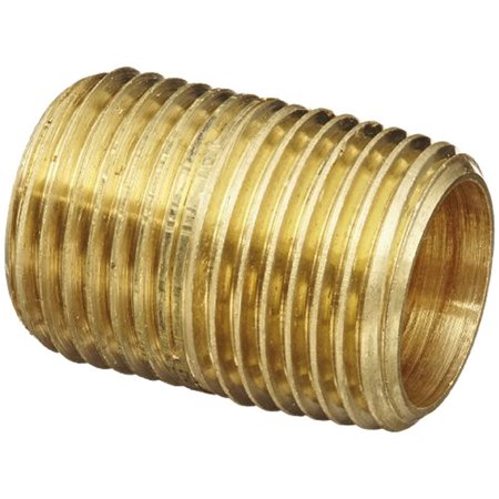0719852935865 - ANDERSON METALS 56112 BRASS PIPE FITTING, CLOSE NIPPLE, 1/2 NPT MALE, 1-1/8 LENGTH