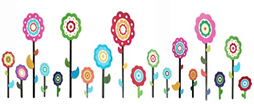 0719926499743 - GARDEN FLOWER DECOR PEEL AND STICK KIDS WALL DECAL FOR NURSERY DECORATION, GIRLS ROOM, BABY PLAYROOM