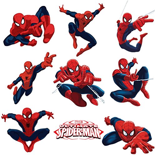0719926499866 - SPIDERMAN STICKER PACK FOR KIDS ROOM WALL DECOR | PEEL AND STICK WALL DECAL FOR ULTIMATE SPIDER-MAN PARTY DECORATION BY DEKOSH
