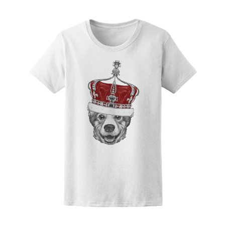 0720334226951 - WELSH CORGI WITH CROWN TEE WOMEN’S -IMAGE BY SHUTTERSTOCK