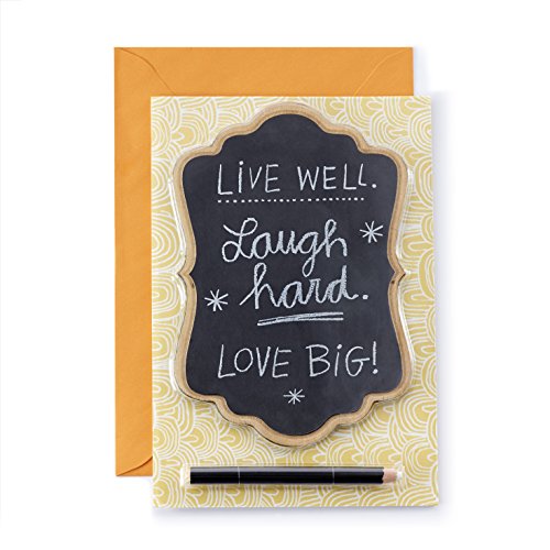 0720473230826 - HALLMARK SIGNATURE COLLECTION BIRTHDAY CARD: LIVE WELL. LAUGH HARD. LOVE BIG!