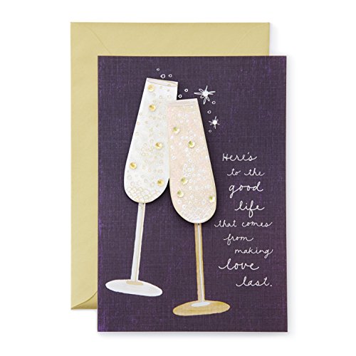0720473231052 - HALLMARK SIGNATURE COLLECTION ANNIVERSARY CARD: HERE'S TO THE GOOD LIFE THAT COMES FROM MAKING LOVE LAST