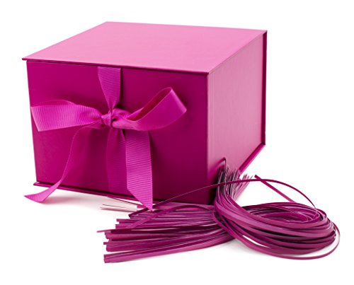 0720473859270 - HALLMARK LARGE SOLID COLOR GIFT BOX (HOT PINK)