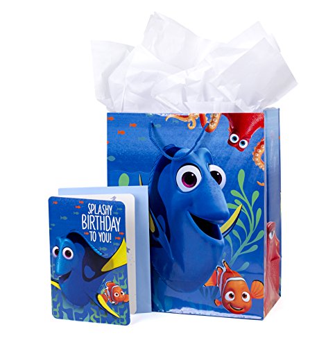 0720473859713 - HALLMARK LARGE BIRTHDAY GIFT BAG WITH CARD AND TISSUE PAPER (FINDING DORY)