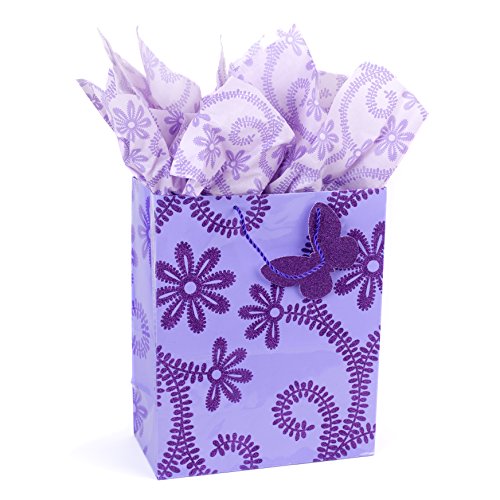 0720473859812 - HALLMARK LARGE GIFT BAG WITH TISSUE PAPER (LAVENDER, 13 BY 10.4 BY 5.7 INCHES)