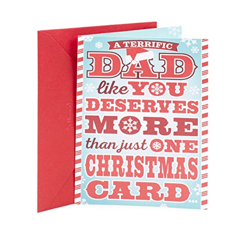 0720473866254 - HALLMARK CHRISTMAS GREETING CARD TO FATHER (FOUR CARDS IN ONE)