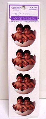 0720532072688 - ANNE GEDDES SCRAPBOOK STICKERS BABIES IN EGGSHELL PACKAGE OF 2 SHEETS